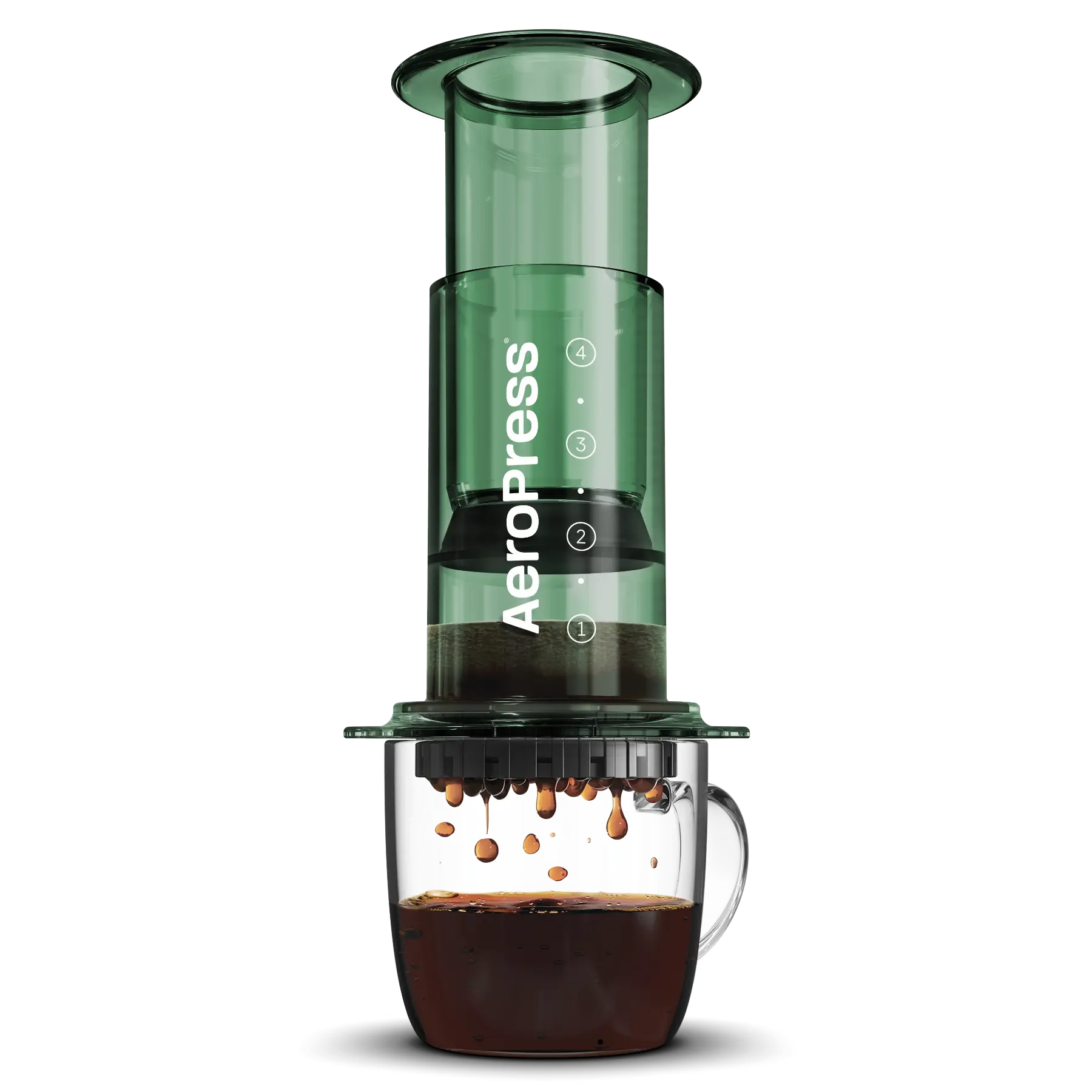 AeroPress Clear | Cafetera de Presión Portátil en Tritan Transparente – 5 Colores