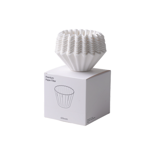 Caja con filtros de papel blancos xBloom de fondo plano, 100 unidades