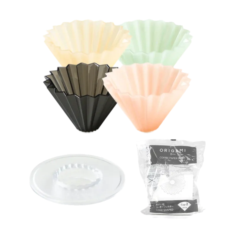 pack de origami dripper filtros y soporte